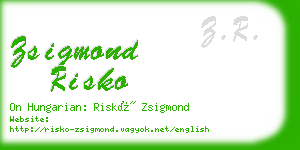 zsigmond risko business card