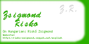 zsigmond risko business card